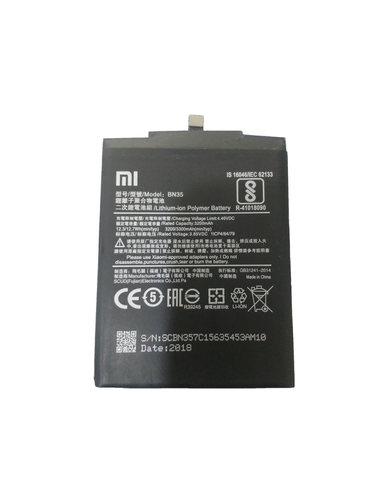 Bateria de Reposição P/ Xiaomi Redmi 5 BN35 