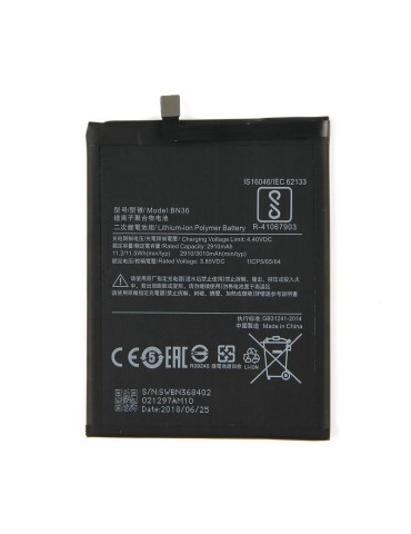 Bateria de Reposição P/ Xiaomi Mi A2 / Mi 6X BN36 