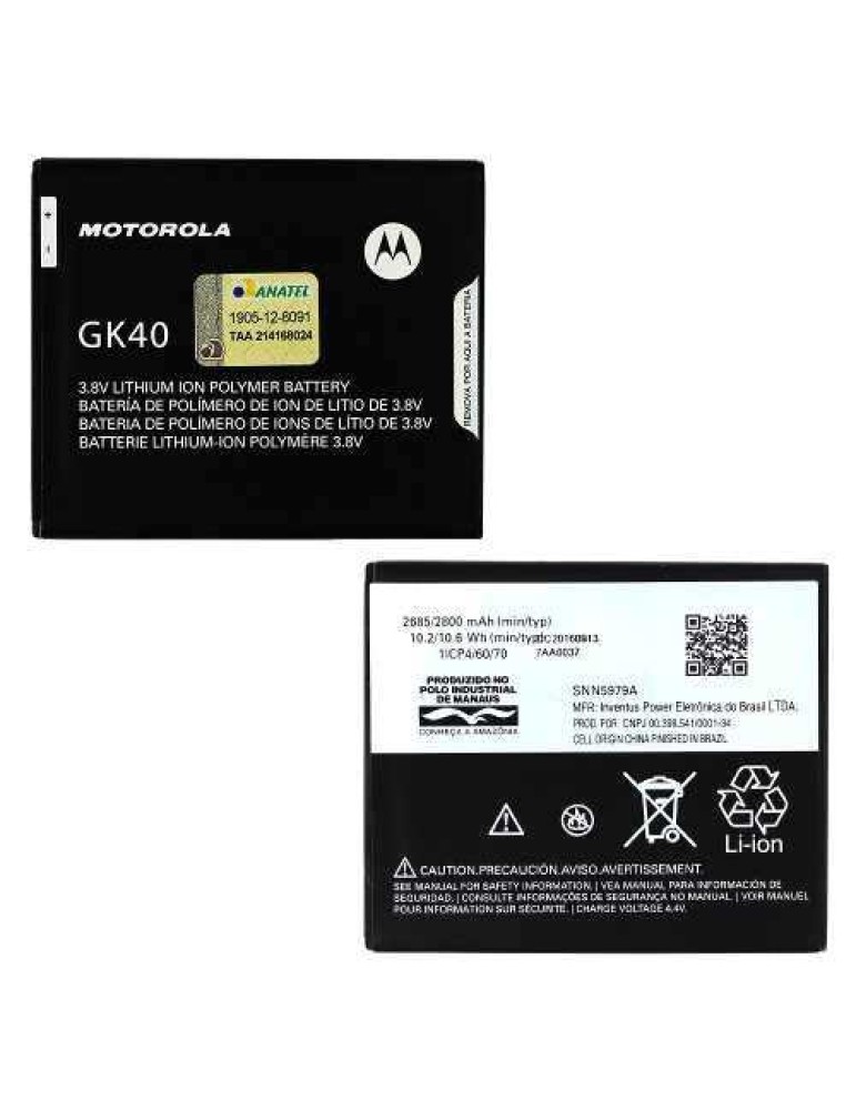 Bateria de Reposição P/ Moto G4 Play GK40